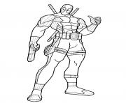 Coloriage deadpool dessin anime