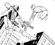 Coloriage deadpool vs superman heroes