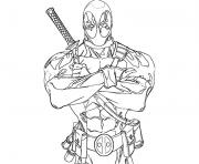 Coloriage deadpool a colorier 3