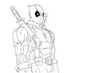 Coloriage deadpool marvel