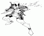 Coloriage dessine deadpool