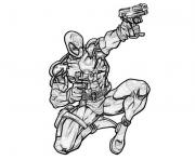 Coloriage deadpool marvel shoot