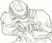 Coloriage Halo Spartan 839x1024