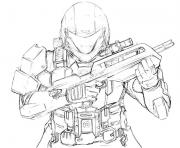 Coloriage lego halo