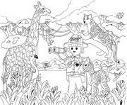 Coloriage playmobil savane