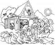 Coloriage playmobil ferme