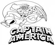 Coloriage captain america avec logo