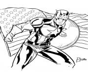 Coloriage colorier captain america 50