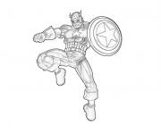 Coloriage colorier captain america 7