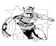 Coloriage colorier captain america 334