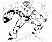 Coloriage colorier captain america 179