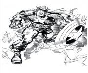 Coloriage colorier captain america 147