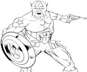 Coloriage colorier captain america 66