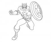 Coloriage colorier captain america 1