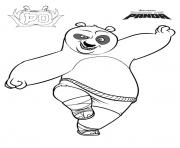 Coloriage Po le Panda de fung fu panda