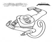 Coloriage maitre singe monkey kung fu panda