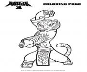 Coloriage kung fu panda 3 maitre tigresse