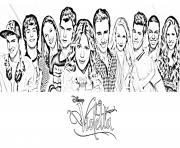 Coloriage tous personnages violetta