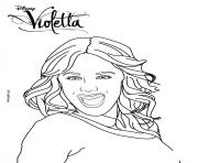 Coloriage portrait de violetta