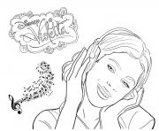 Coloriage violetta musique disney