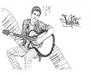 Coloriage violetta thomas guitare