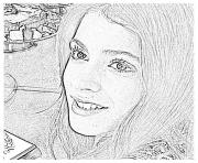 Coloriage violetta visage angelique chanteuse