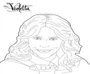 Coloriage violetta fait un bisous