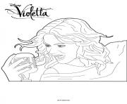 Coloriage violetta qui chante