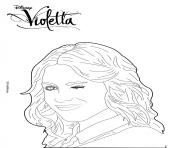 Coloriage violetta fait clin doeil