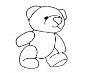 Coloriage nounours mignion marche