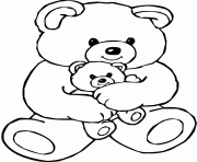 Coloriage ours nounours trop mignon