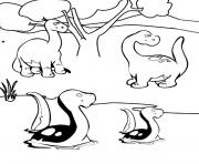 Coloriage dinosaure 383