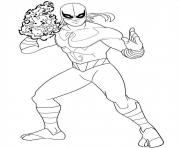 Coloriage ultimate spiderman iron fist