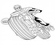 Coloriage ultimate spiderman spider manmotor