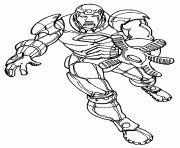 Coloriage iron man 100