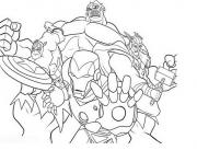 Coloriage avengers equipe