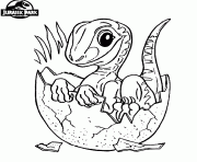 Coloriage bebe oeuf jurassic park enfant