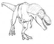 Coloriage jurassic park trex hd