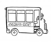 Coloriage bus scolaire vide