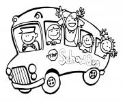 Coloriage bus scolaire ecole