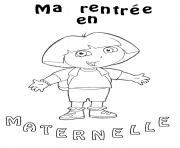 Coloriage dora rentree maternelle 2