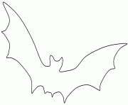 Coloriage contour d une chauve souris