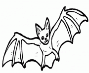 Coloriage chauve souris qui vole