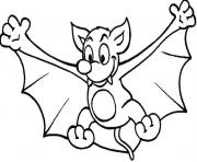 Coloriage halloween chauve souris