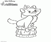 Coloriage disney chat les aristochats marie