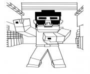 Coloriage minecraft Gangnam Style