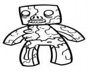 Coloriage minecraft Zombie Pigman