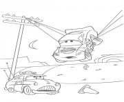 Coloriage flash mcqueen cars suspendu