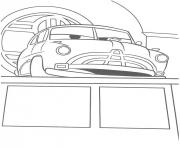 Coloriage flash mcqueen doc hudson