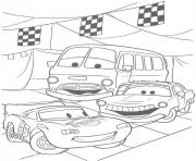 Coloriage flash mcqueen flash fillmore et sally